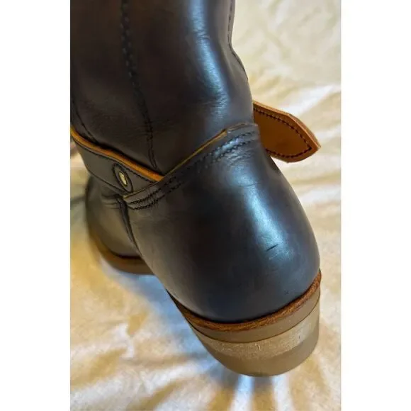 Red Wing Shoes Size 12 Engineer Leather Boots Chocolate Brown Men Oil Resistant - Picture 7 of 9